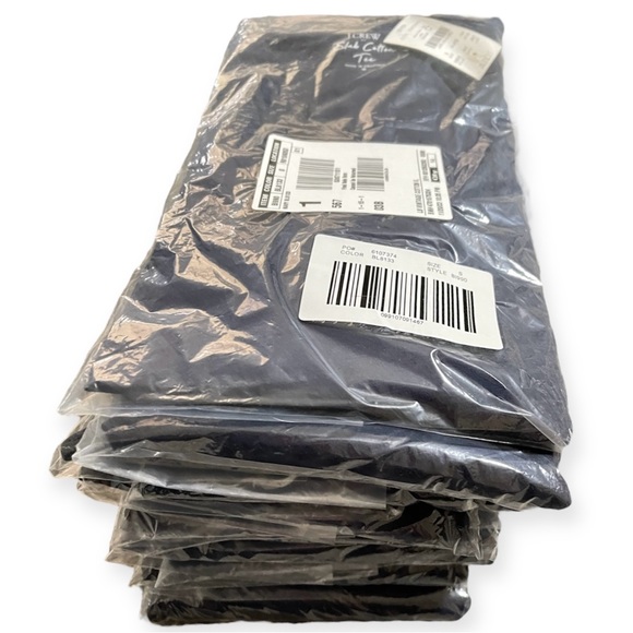 J. CREW Tee Vintage Slub Cotton Long Sleeve V-Neck T-Shirt Navy NWT - Picture 5 of 8